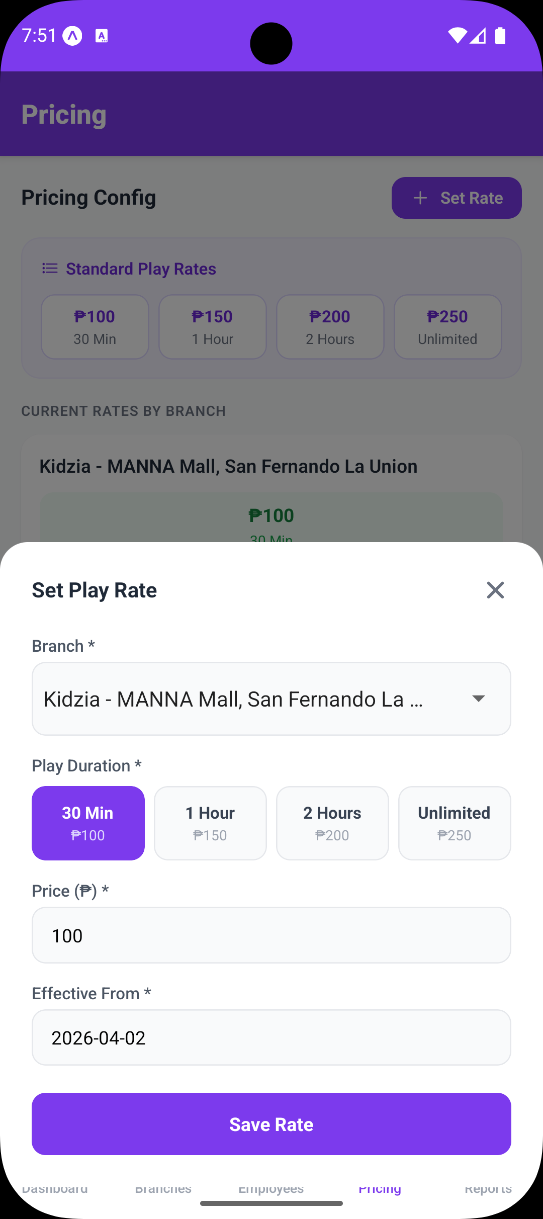 Admin Pricing — Add / Edit Pricing Tier Form